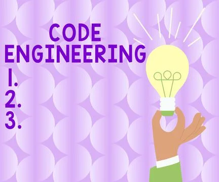 Text showing inspiration Code Engineering. Business idea application of Stock Illustration