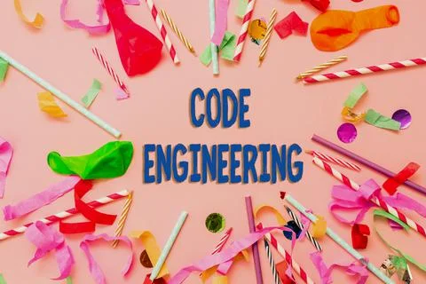 Text showing inspiration Code Engineering. Conceptual photo application of Stock Photos