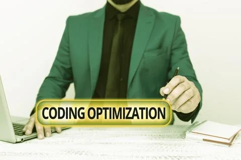 Text showing inspiration Coding Optimization. Business concept method of code 스톡 사진