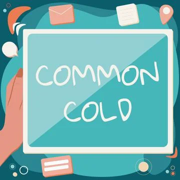 Text showing inspiration Common Cold. Business showcase viral infection in upper Stock Illustration