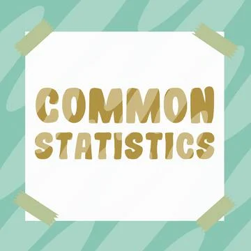 Text showing inspiration Common Statistics. Business overview deals with Stock Illustration