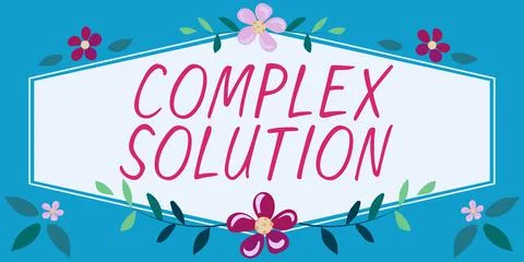 Text showing inspiration Complex Solution. Concept meaning computer time or Stock Illustration