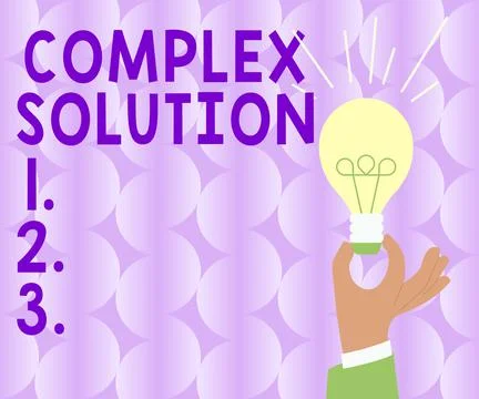 Text showing inspiration Complex Solution. Business overview computer time or 库存插图