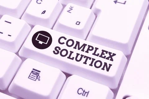 Text showing inspiration Complex Solution. Word for significant ideas that are Foto stock
