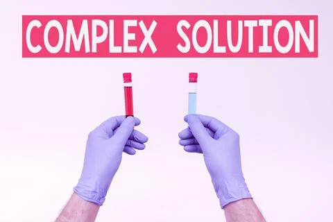 Text showing inspiration Complex Solution. Concept meaning significant ideas Foto stock