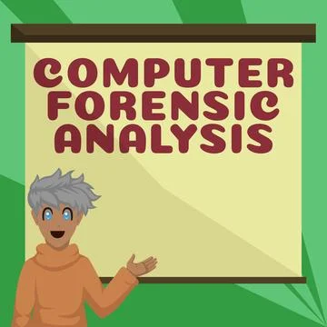 Text showing inspiration Computer Forensic Analysis. Concept meaning evidence 스톡 일러스트
