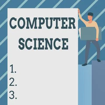 Text showing inspiration Computer Science. Business idea study of both computer Illustration