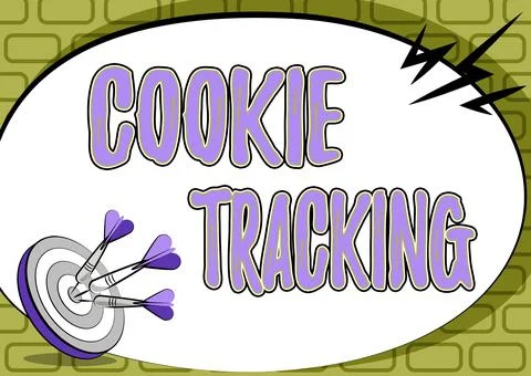 Text showing inspiration Cookie Tracking. Business showcase Data stored in the Stock Illustration