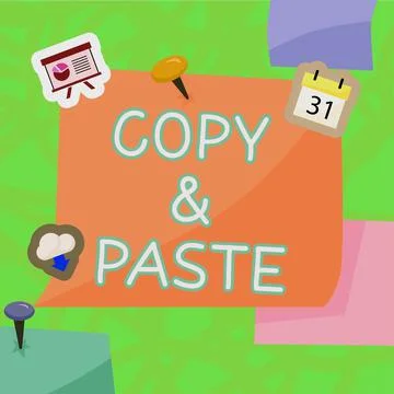 Text showing inspiration Copy Paste. Business approach an imitation, transcri 스톡 일러스트
