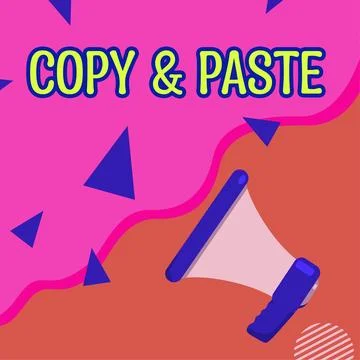 Text showing inspiration Copy Paste. Internet Concept an imitation, transcript Stock Illustration