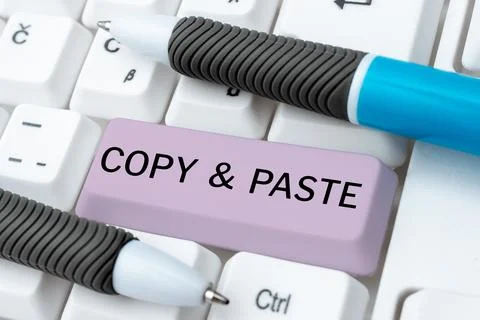 Text showing inspiration Copy Paste. Conceptual photo an imitation, transcript 스톡 사진