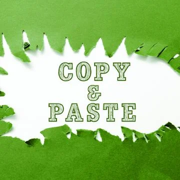 Text showing inspiration Copy Paste. Business concept an imitation, transcript Stock Photos