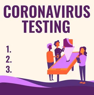 Text showing inspiration Coronavirus Testing. Business showcase Collection of Stock Illustration