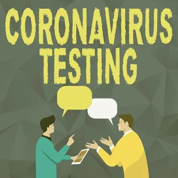 Text showing inspiration Coronavirus Testing. Business concept Collection of Stockillustratie