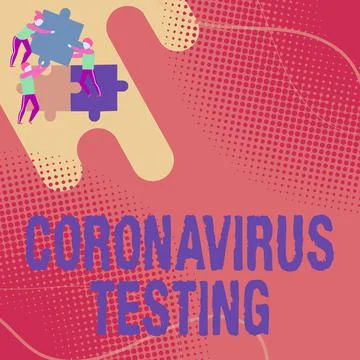 Text showing inspiration Coronavirus Testing. Concept meaning Collection of Stock Illustration