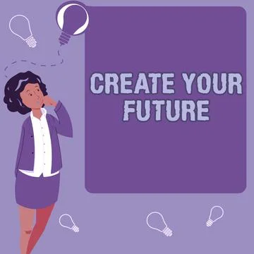 Text showing inspiration Create Your FutureSet Target and Career goals Plan Stock Illustration