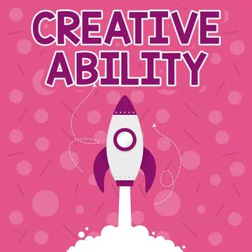 Text showing inspiration Creative Ability. Concept meaning able to function at Stock Illustration