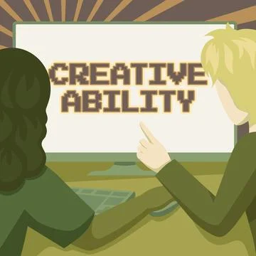 Text showing inspiration Creative Ability. Business approach able to function at 스톡 일러스트