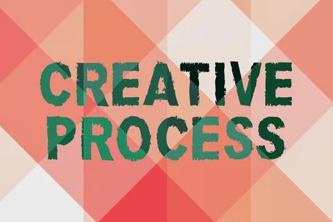 Text showing inspiration Creative Process. Business concept act of making new Stock Illustration