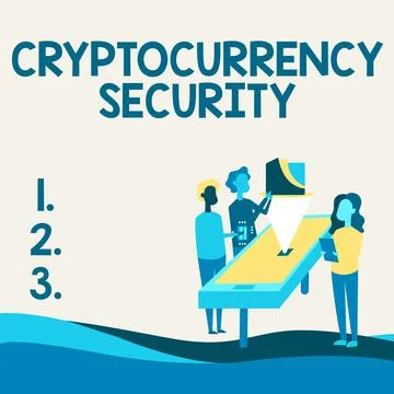Text showing inspiration Cryptocurrency Security. Business showcase attempts Stock-Illustration