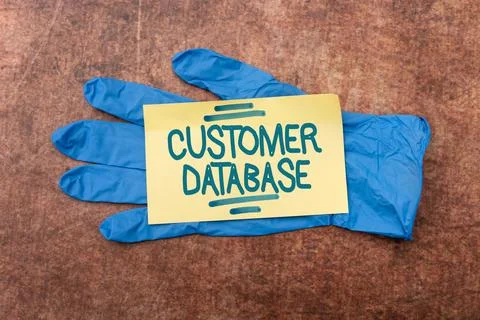 Text showing inspiration Customer Database. Business concept uptodate on Stock Photos