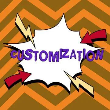 Text showing inspiration Customization. Internet Concept modifying something Stock Illustration