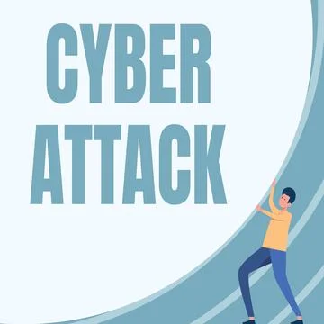 Text showing inspiration Cyber Attack. Business overview An attempt by hackers 스톡 일러스트