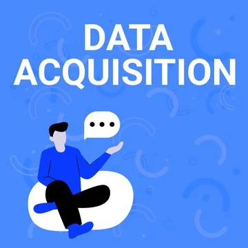 Text showing inspiration Data Acquisition. Business showcase way to obtain イラスト素材