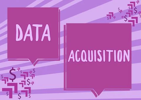 Text showing inspiration Data Acquisition. Business concept way to obtain 库存插图
