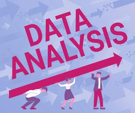 Text showing inspiration Data Analysis. Business showcase Business intelligence Stock Illustration