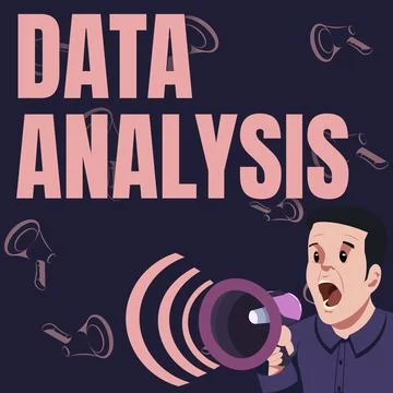 Text showing inspiration Data Analysis. Business approach Translate numbers to Stock Illustration