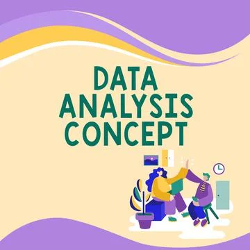 Text showing inspiration Data Analysis Concept. Internet Concept evaluating data Stockillustratie