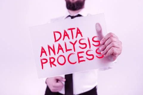 Text showing inspiration Data Analysis Process. Business concept the procedures Foto stock