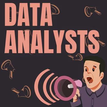 Text showing inspiration Data Analysts. Conceptual photo Programmer Design and イラスト素材