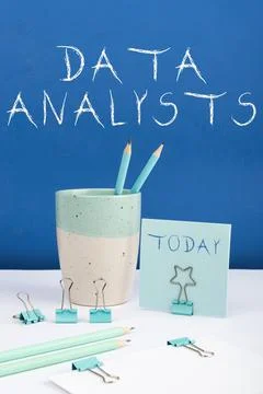 Text showing inspiration Data Analysts. Word Written on Programmer Design and Stock Photos