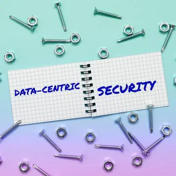 Text showing inspiration Data Centric Security. Word for involves the retrieved Stock Illustration