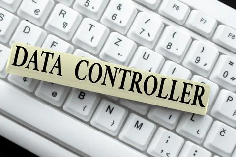 Text showing inspiration Data Controller. Word for person who determines the Stockfoto's