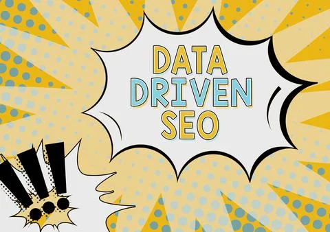 Text showing inspiration Data Driven Seo. Business approach Search engine Stock Illustration