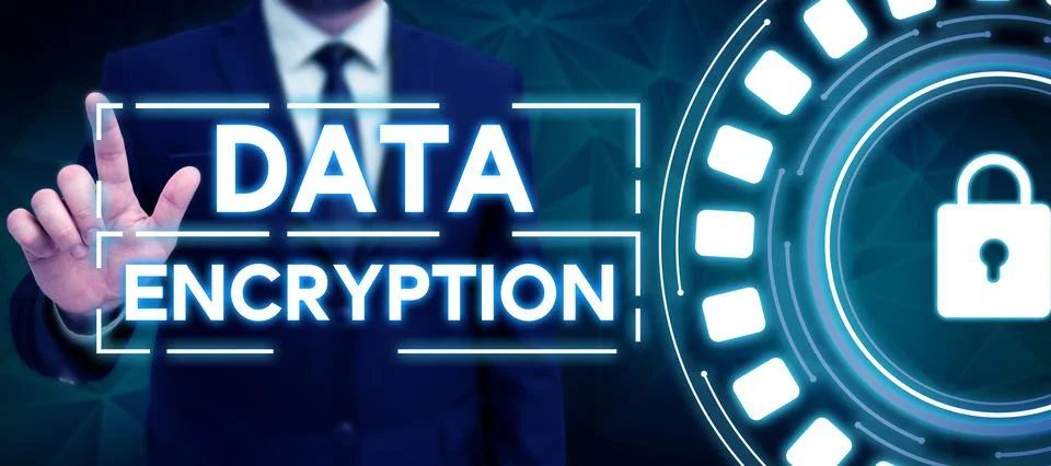 Text showing inspiration Data Encryption. Business concept Conversion of data Stock Photos