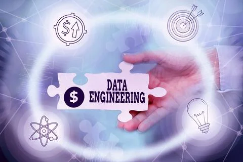 Text showing inspiration Data Engineering. Conceptual photo data science that Stock Photos