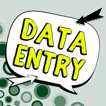 Text showing inspiration Data Entry. Internet Concept process of inputting data イラスト素材