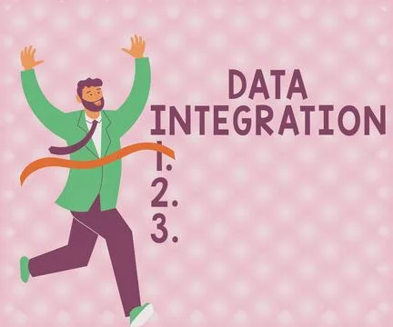 Text showing inspiration Data Integration. Business showcase involves combining Stock Illustration