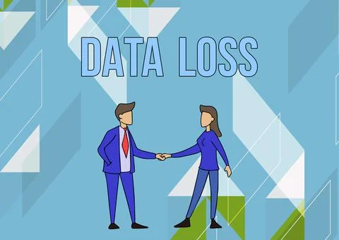 Text showing inspiration Data Loss. Conceptual photo process or event that イラスト素材