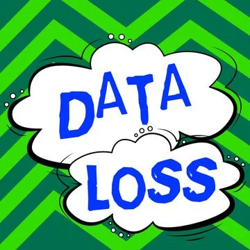 Text showing inspiration Data Loss. Business idea process or event that results Stock Illustration