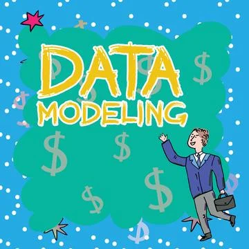 Text showing inspiration Data Modeling. Business showcase process of Stock Illustration