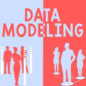 Text showing inspiration Data Modeling. Concept meaning process of transferring Stock Illustration