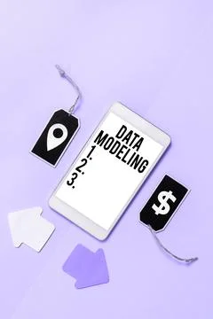 Text showing inspiration Data Modeling. Business idea process of transferring 写真素材