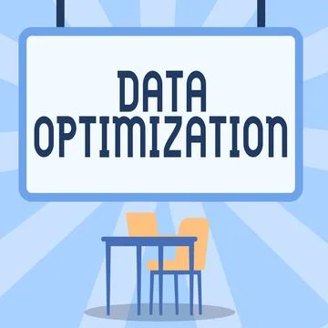 Text showing inspiration Data Optimization. Business approach process that Illustrazione stock