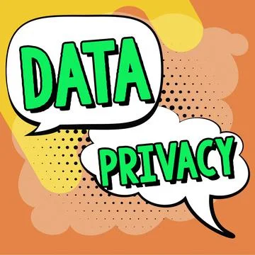 Text showing inspiration Data Privacy. Business overview internet security and 库存插图