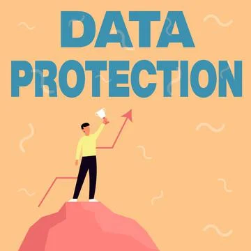 Text showing inspiration Data Protection. Business showcase safeguarding Stock Illustration